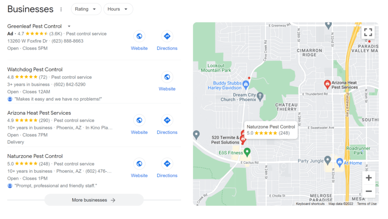 Local Pest Control Services Google Map